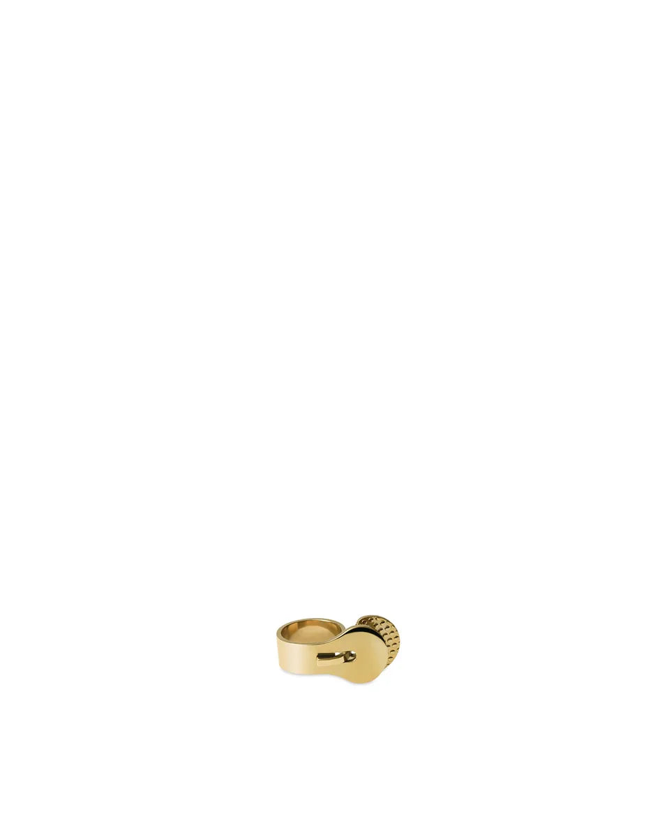 Alessi — Trama ESA03 ESA03 4S | Anello in acciaio PVD oro Salmistraro — design italiano Alessi