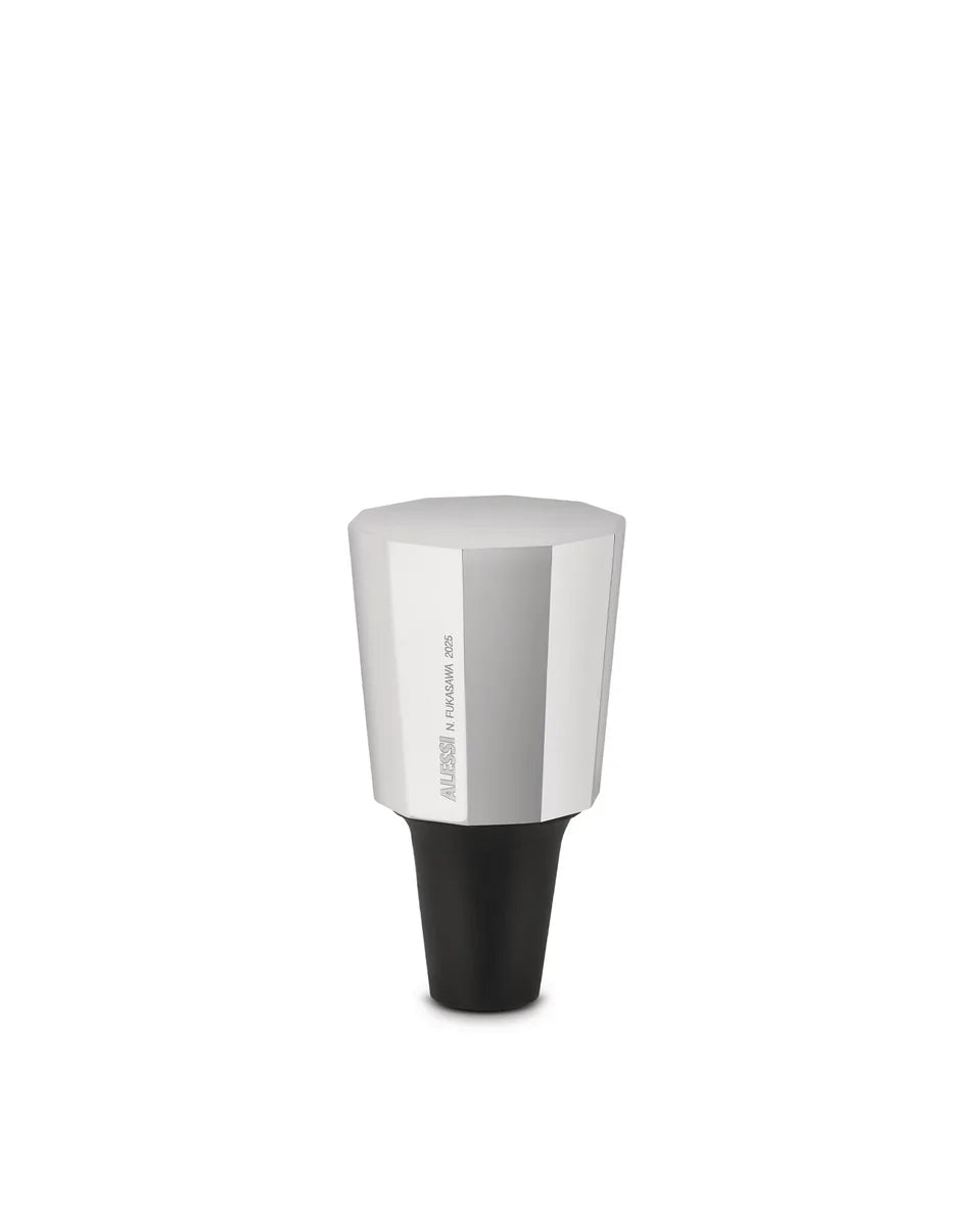 Alessi — Eugenia NF12 | Tappo vino in zama cromata e silicone — design italiano Alessi