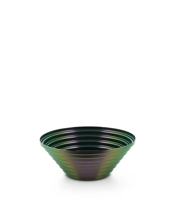 Alessi — Maya 7320/25GRP | Cestino rotondo acciaio Greenpurple — Alessi