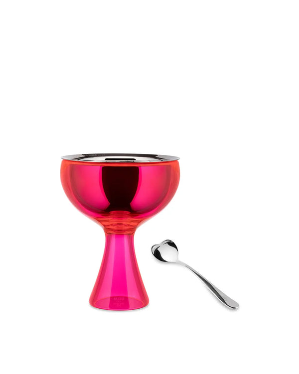 Alessi — Big Love AMMI01S F | Coppa gelato e cucchiaino fucsia Mirri — Alessi