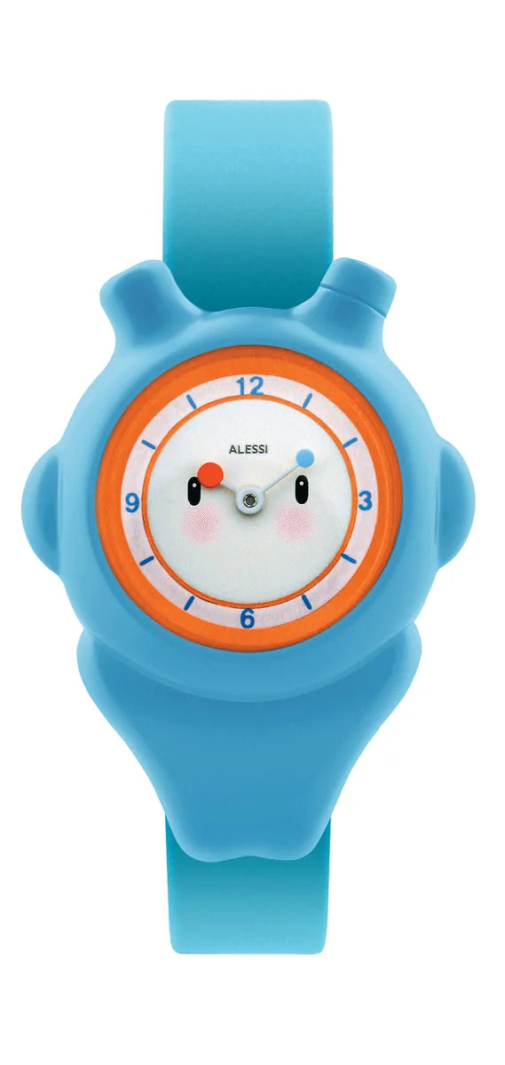 Alessi — Space-bimba AL23000 | Orologio da polso in poliuretano blu — vista principale