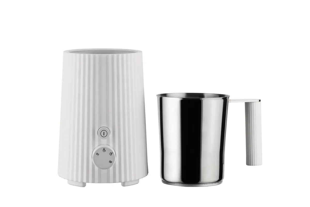 Alessi — Plissé MDL13W MDL13W/USA | Cappuccinatore ad induzione bianco — vista principale