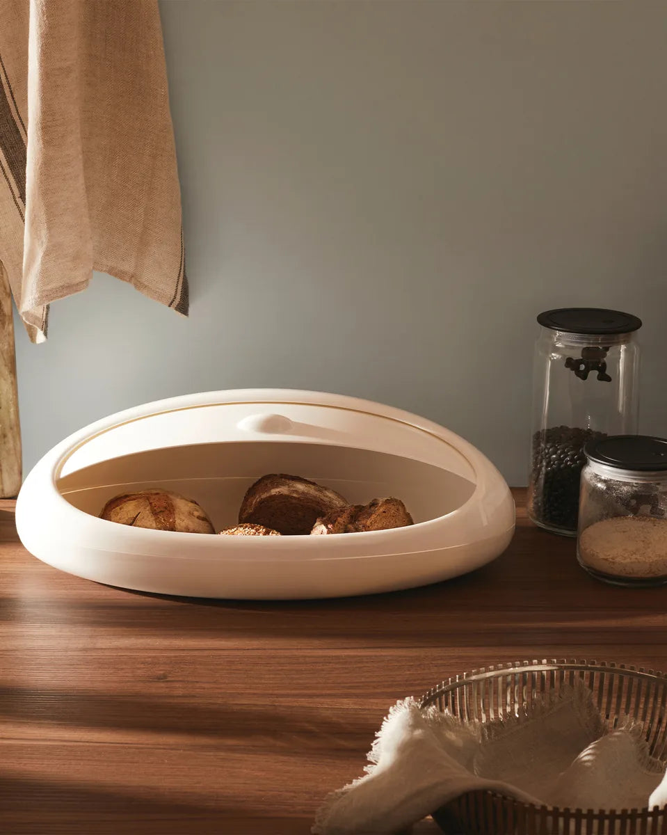 Alessi — Gnam ASG22 B | Cassetta per pane in resina nera — vista principale