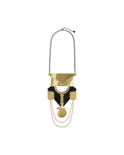Alessi — Edone ESA01 3 | Collana in acciaio PVD oro e nero — vista principale