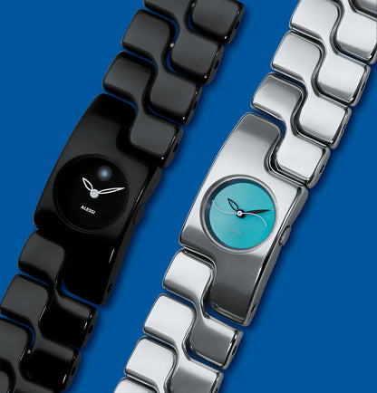Alessi — Mariposa AL15002 | Orologio da polso acciaio nero — vista principale