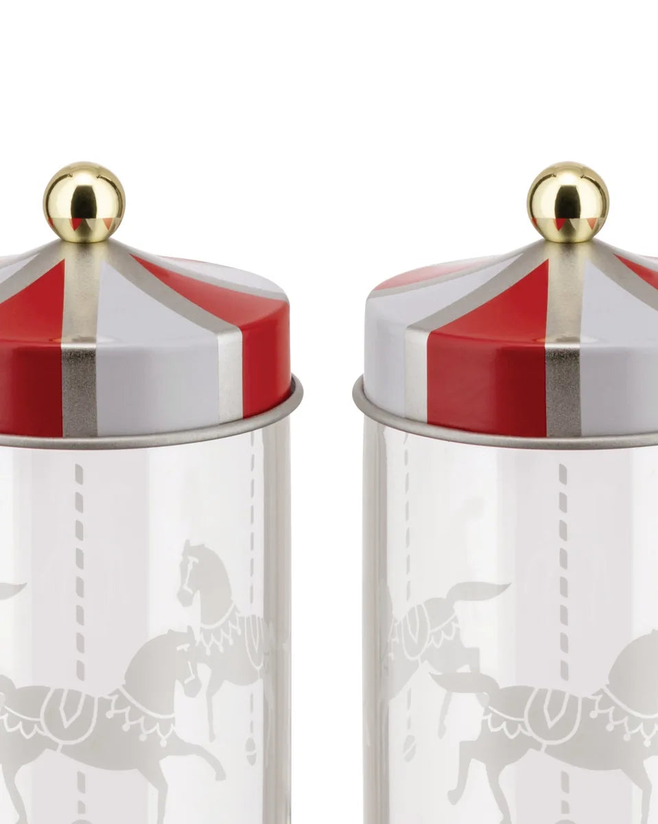 Alessi — Circus MW68S2 | Set spezie in vetro serigrafato Wanders — vista principale