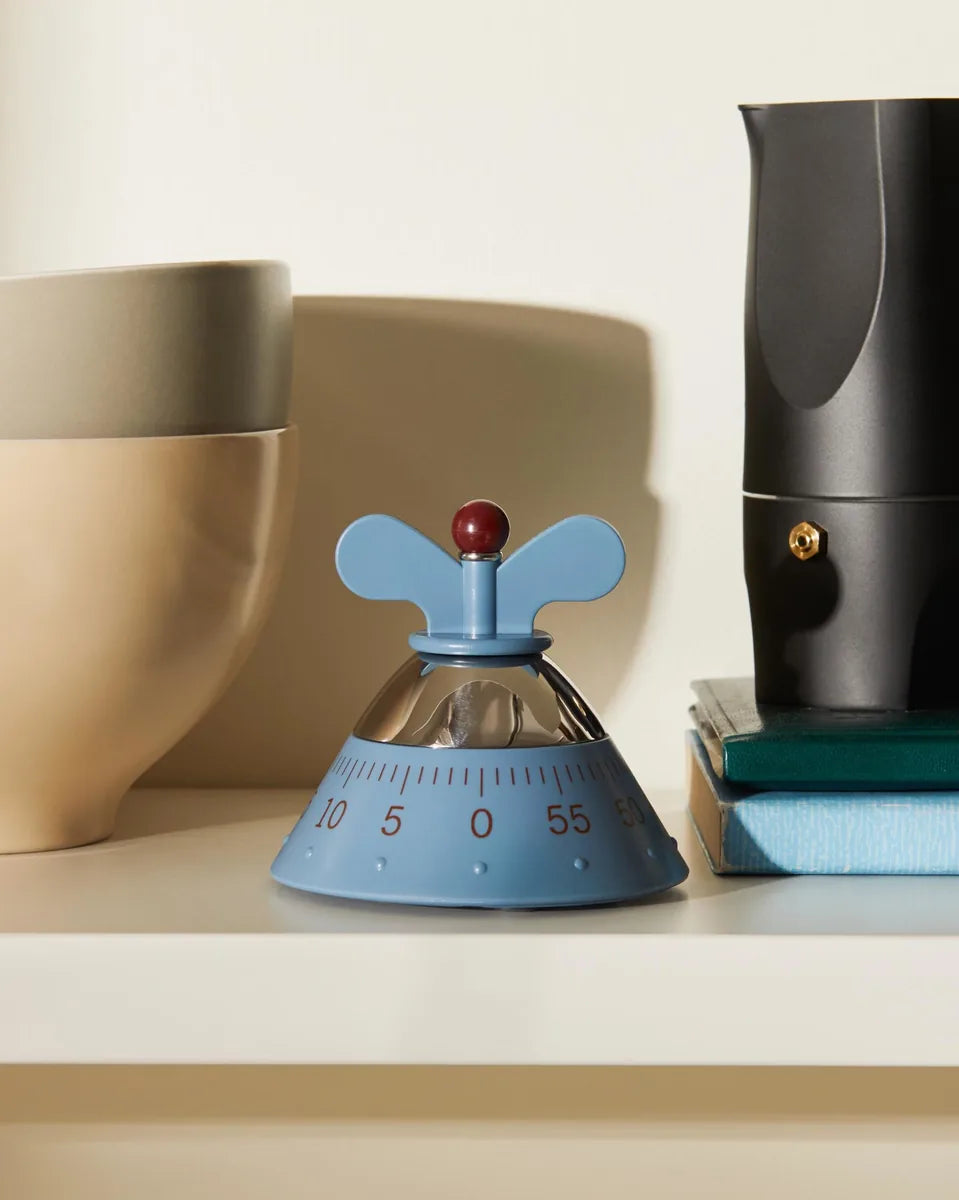 Alessi — A09 W | Kitchen Timer di Michael Graves in bianco — vista principale