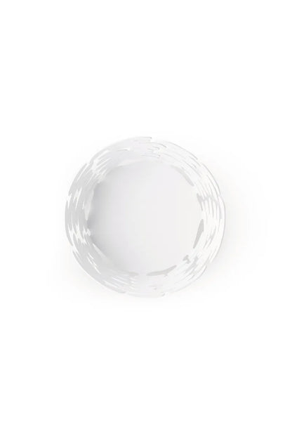 Alessi — Barket BM10/21 W | Cestino rotondo in acciaio bianco — vista principale