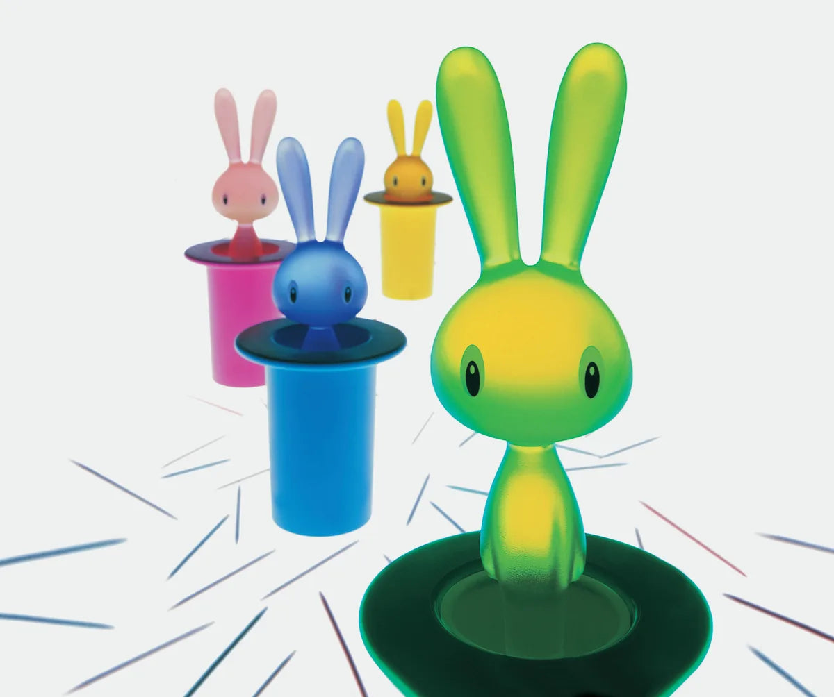 Alessi — Magic Bunny ASG16 Y | Portastuzzicadenti in resina giallo — dettaglio