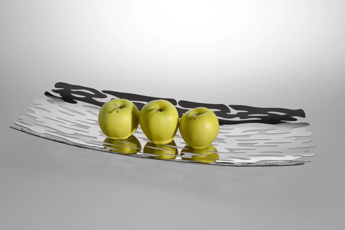 Alessi — Bark BM01 B | Centrotavola in acciaio nero laccato — dettaglio