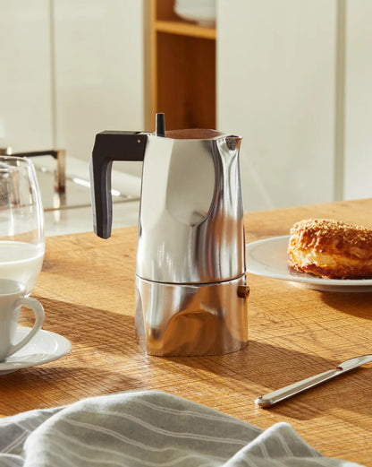 Alessi — Ossidiana MT18/3 | Caffettiera espresso in alluminio fuso — vista principale