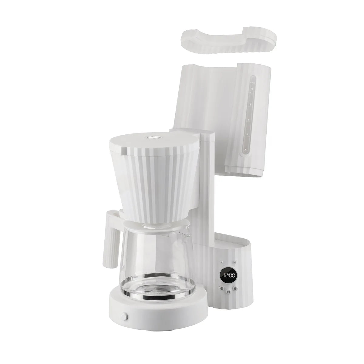Alessi — Plissé MDL14 W | Caffettiera a filtro De Lucchi, bianco — dettaglio