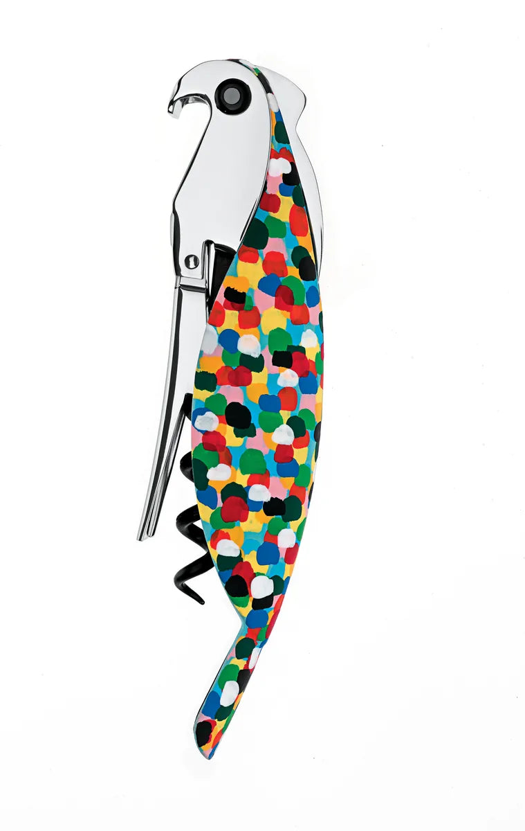 Alessi — Parrot AAM32 B | Cavatappi Sommelier Mendini Nero — dettaglio
