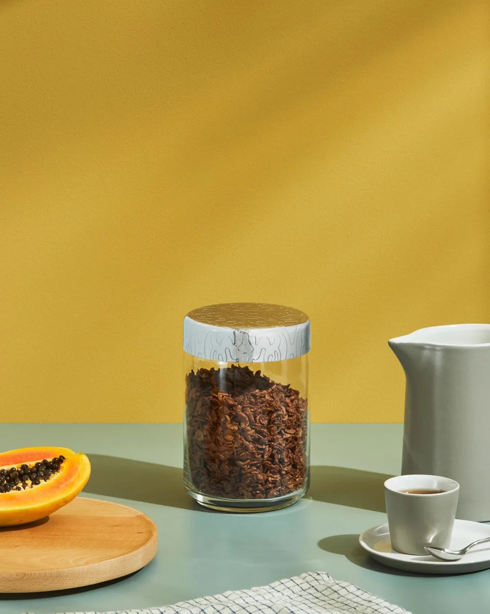 Alessi — Dressed MW21/75 | Barattolo ermetico vetro e acciaio — ambientazione