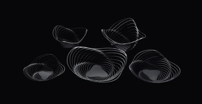 Alessi — Trinity ACO02 | Cestino da tavola in acciaio inox — vista laterale