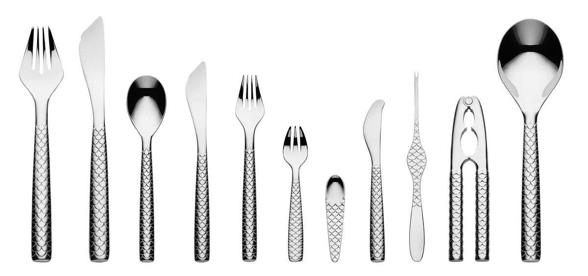 Alessi — Colombina Fish FM23/36S4 | Forchettine ostriche in acciaio 18 — vista principale