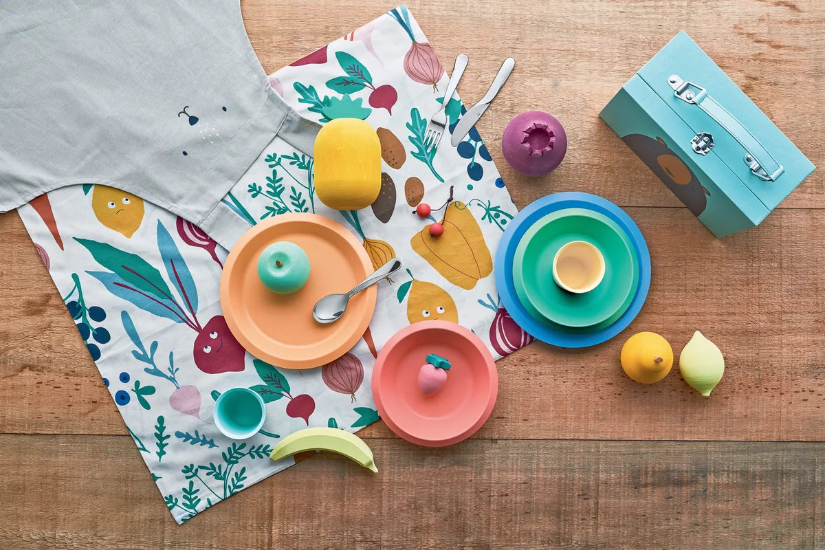 Alessi — Giro Kids UNS05S1 | Set tavola bambino in melammina — vista laterale