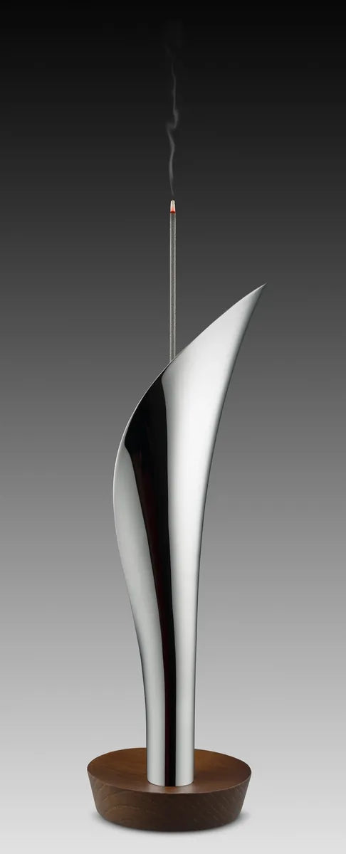 Alessi — Lily MW71 | Bruciaincenso Wanders acciaio e legno — ambientazione