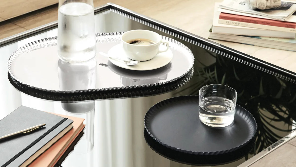 Alessi — Pleats JK01/46 | Vassoio in acciaio inox 18/10