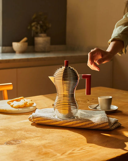 Alessi — Pulcina MDL02/3 MDL02/3 BB | Caffettiera espresso in allumini — vista laterale