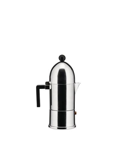 Alessi — La Cupola A9095/6 B | Caffettiera espresso Aldo Rossi 6 tazze — vista laterale