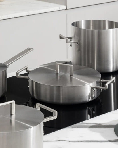 Alessi — Convivio DC307 | Cestello vapore Chipperfield 24 cm — vista laterale