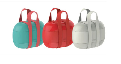 Alessi — Food à Porter SA02 R | Lunch box in resina rossa — dettaglio