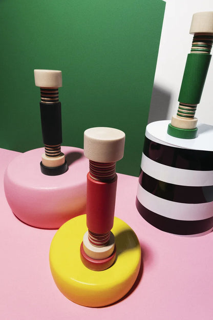 Alessi — MP0215 | Macinasale e Pepe in Legno d'Acero Sottsass