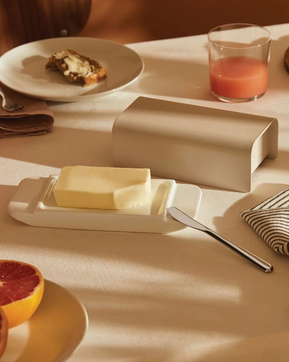 Alessi — Mattina BG04 BG04 DG | Burriera in porcellana grigio scuro — dettaglio