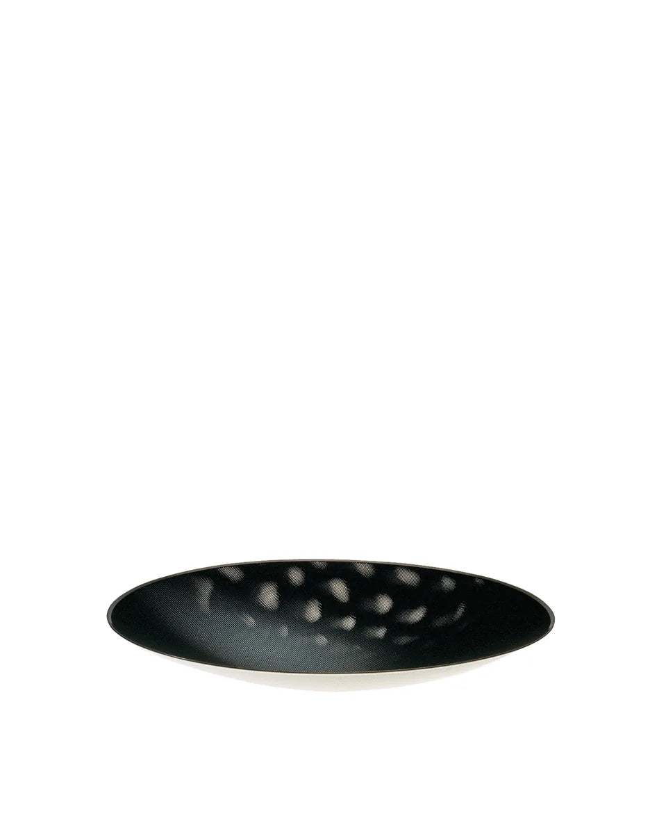 Alessi — Cohncave SC01/33 | Centrotavola traforato rosso e viola — vista laterale