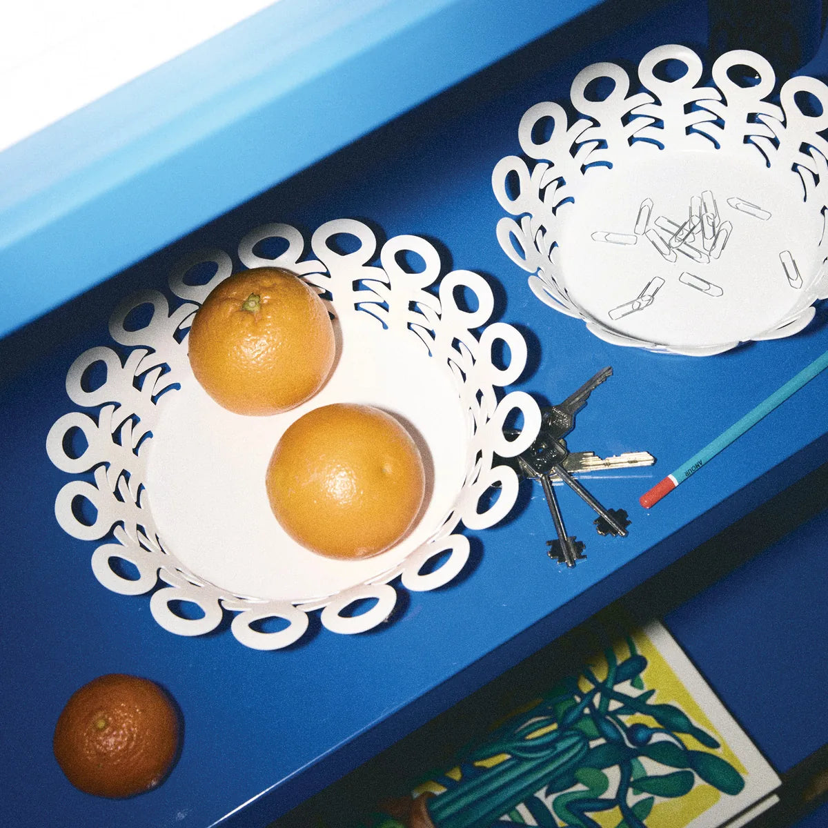 Alessi — Vimini BM21/21 B | Cestino traforato in acciaio nero