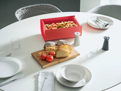 Alessi — Mattina BG03 BG03 DG | Cassetta del pane grigio antracite e b — vista laterale