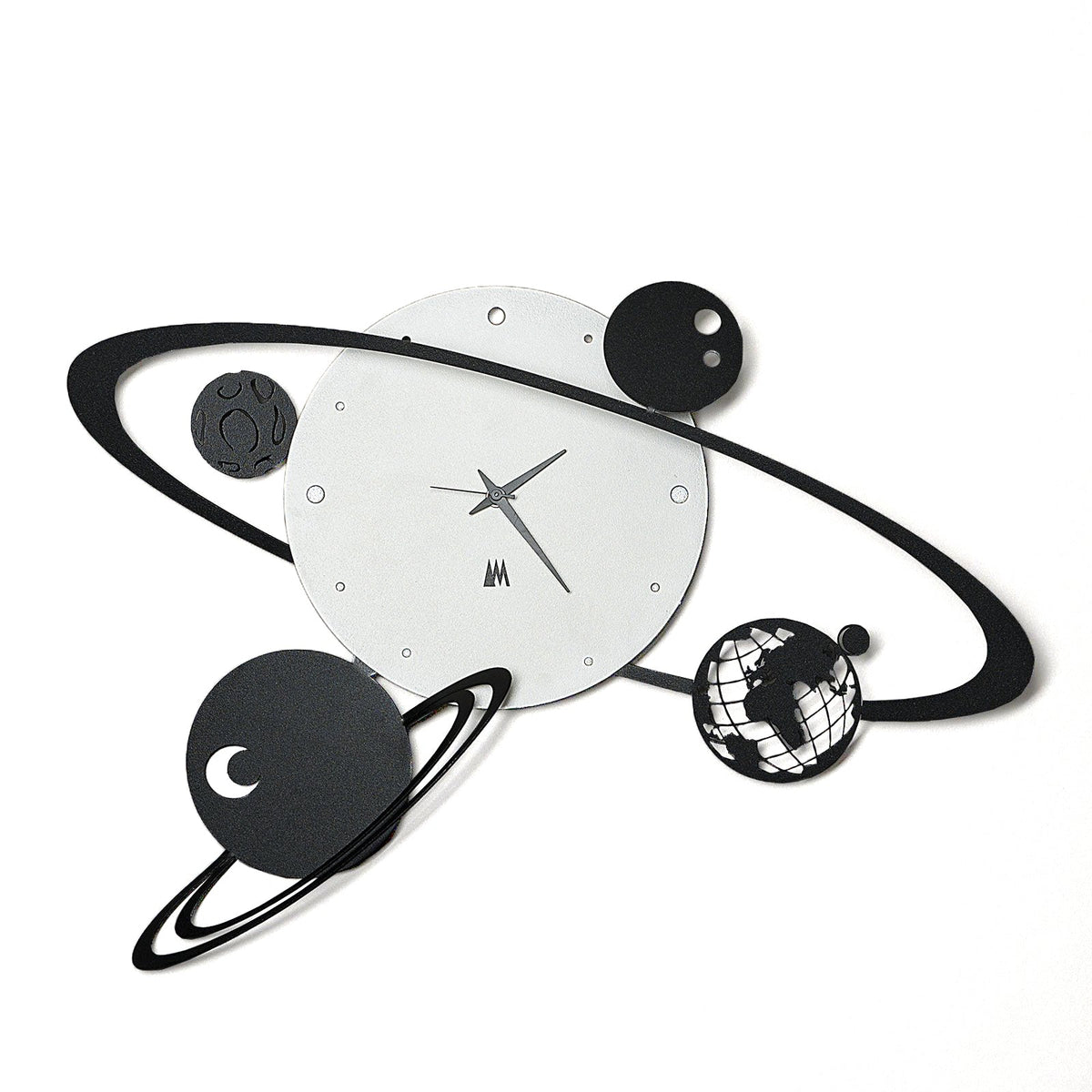 Arti & Mestieri orologio da parete Sistema Solare nero e bianco in ferro lavorato artigianalmente