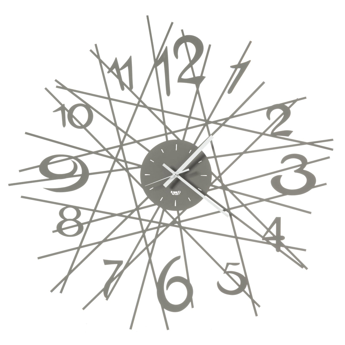 Arti & Mestieri orologio da parete Zig Zag colore fango in ferro lavorato artigianalmente
