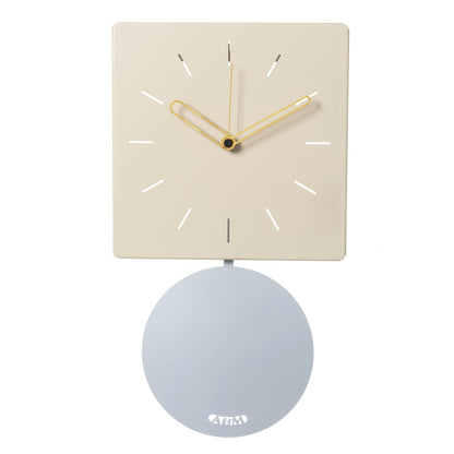 Arti & Mestieri orologio da parete Grace Pendolo colore crema in ferro lavorato artigianalmente