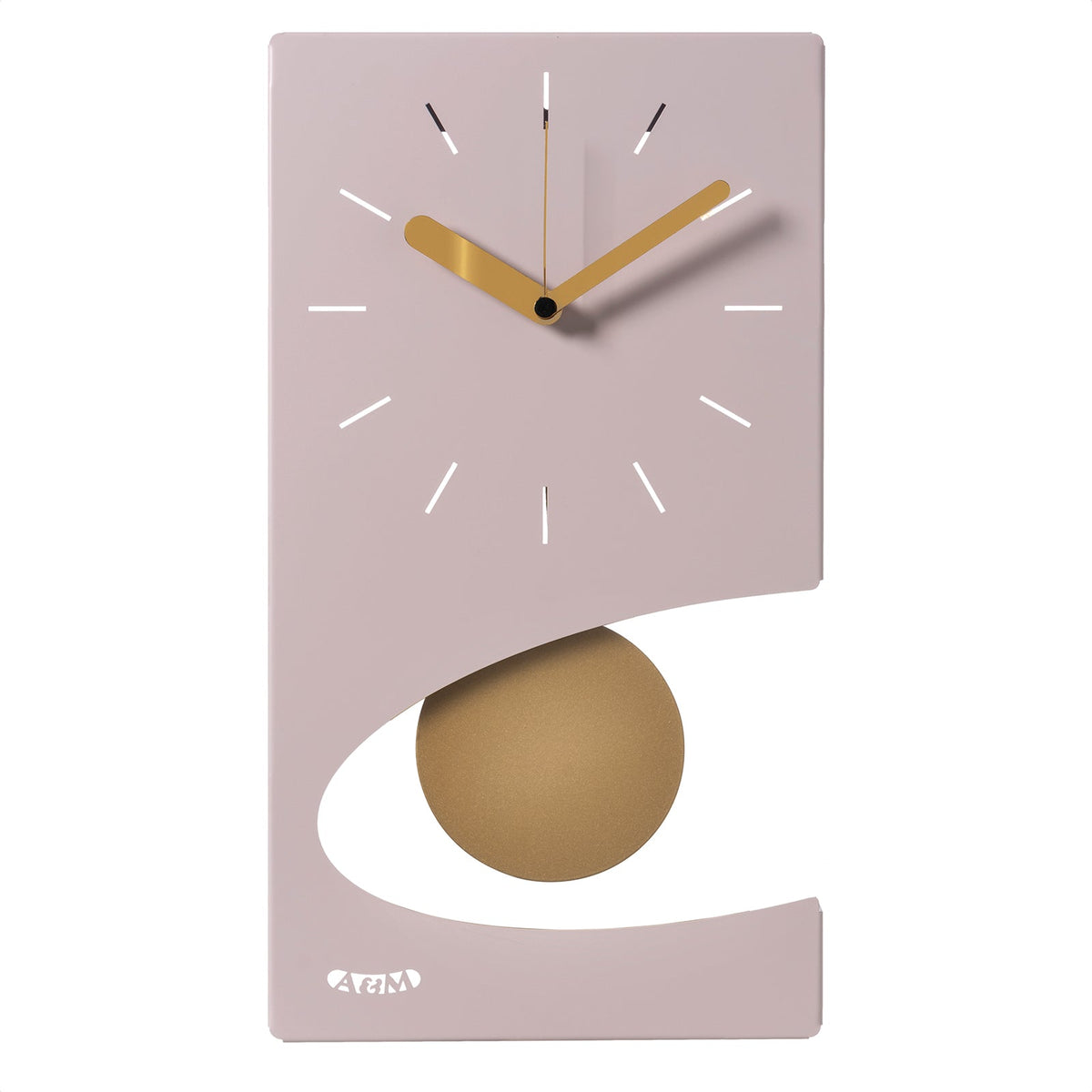 Arti & Mestieri orologio da parete Eclipse a pendolo colore gelso in ferro lavorato artigianalmente