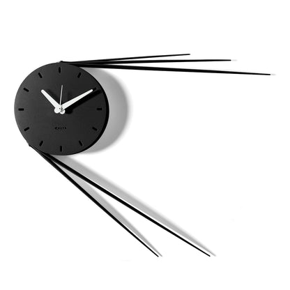 Arti & Mestieri orologio da parete Traslo nero in ferro lavorato artigianalmente, 56x43,5 cm