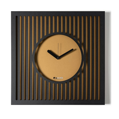 Arti & Mestieri orologio da parete Tiffany Grande nero oro laccato in ferro lavorato artigianalmente
