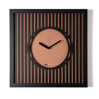 Arti & Mestieri orologio da parete Tiffany Grande nero e mocha mousse in ferro lavorato artigianalmente