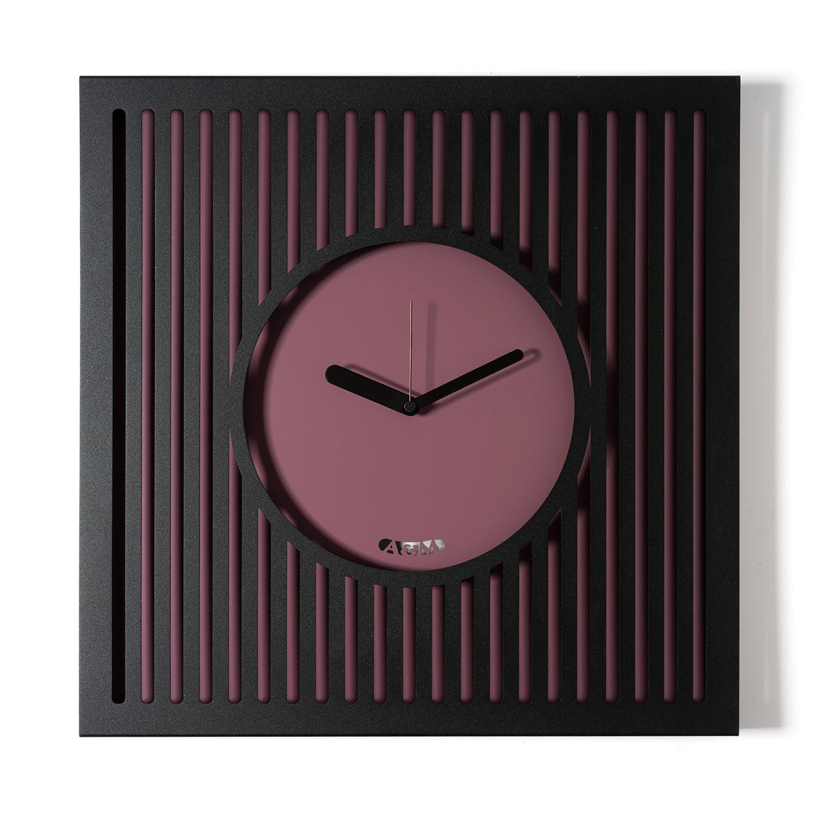 Arti & Mestieri orologio da parete Tiffany Grande nero viola ametista in ferro lavorato artigianalmente