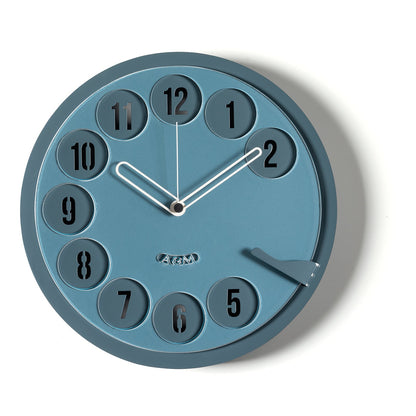 Arti & Mestieri orologio da parete Call Me colore petrolio blu oltremare in ferro lavorato artigianalmente