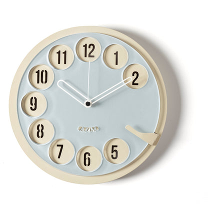 Arti & Mestieri orologio da parete Call Me colore crema e cenere in ferro lavorato artigianalmente