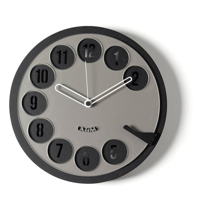Arti & Mestieri orologio da parete Call Me colore nero fango in ferro lavorato artigianalmente