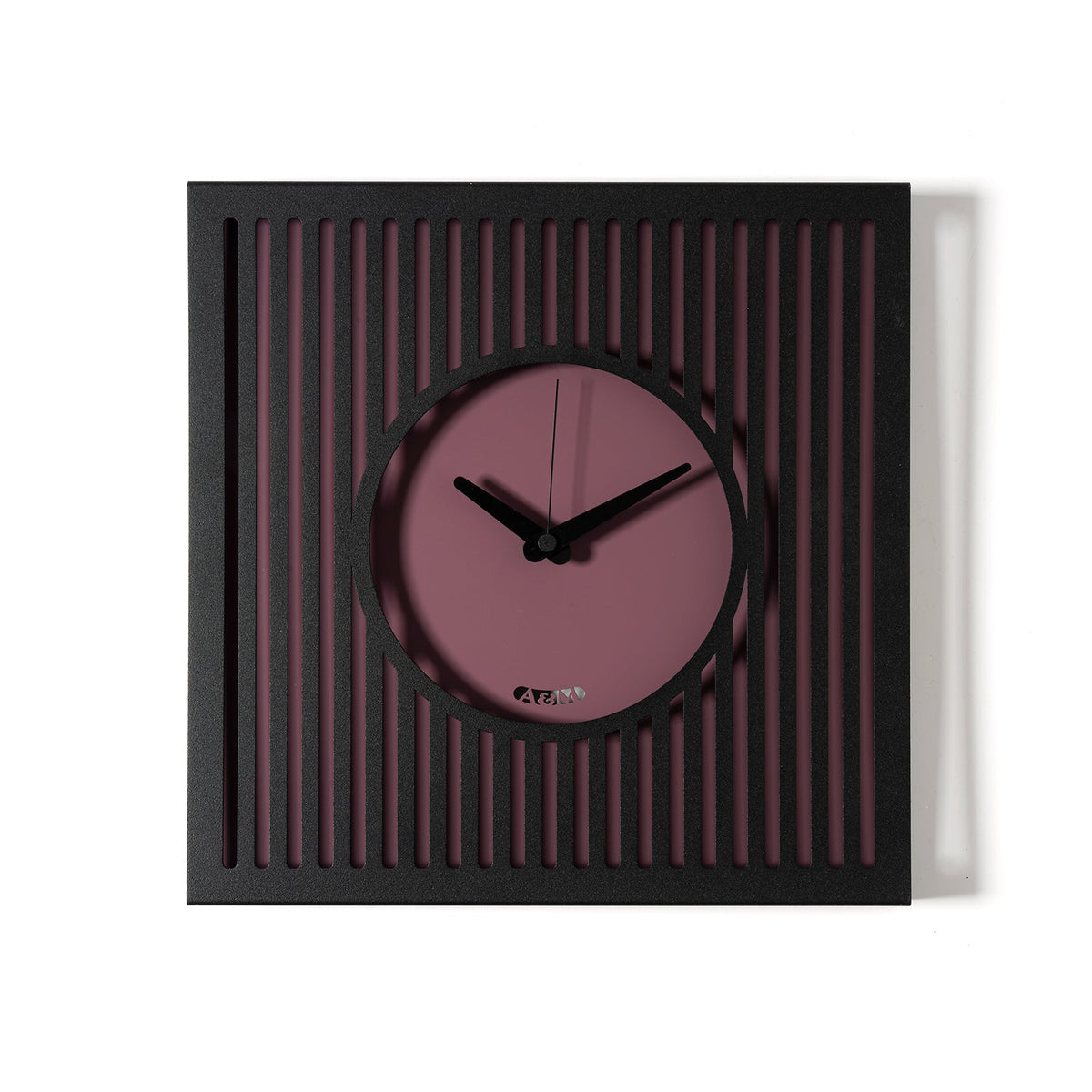 Arti & Mestieri orologio da parete Tiffany Piccolo nero viola ametista in ferro lavorato artigianalmente