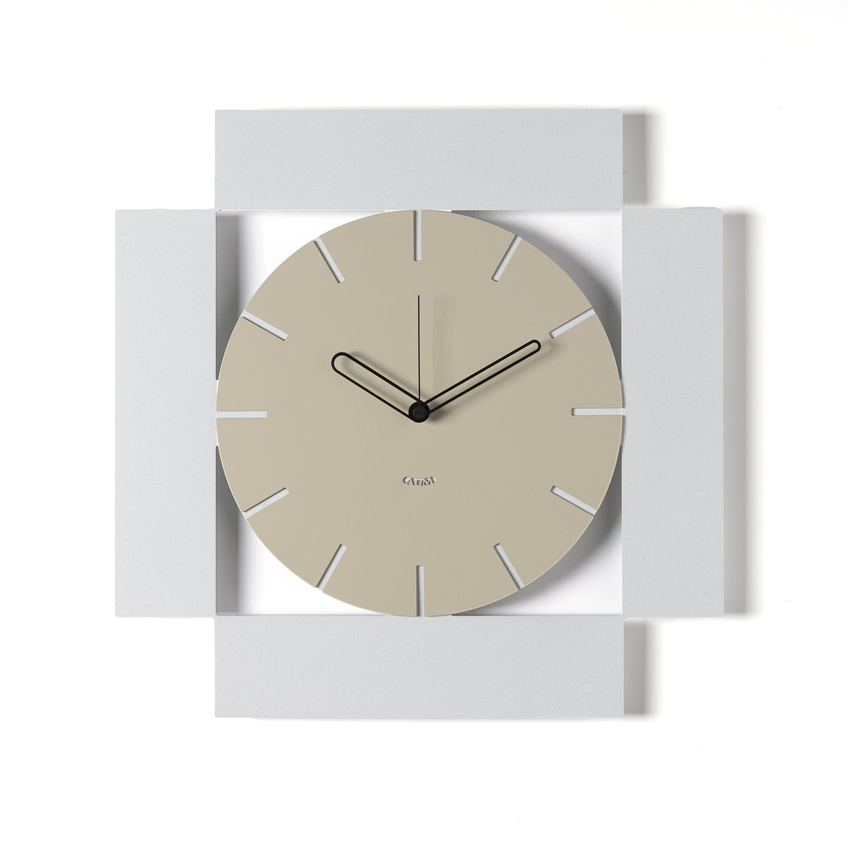 Arti & Mestieri orologio da parete Radical bianco marmo crema ferro lavorato artigianalmente