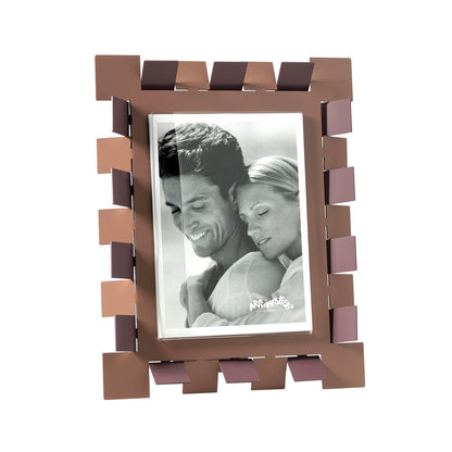 Arti & Mestieri portafoto Vertigo Grande mocha mousse viola ametista ferro lavorato artigianalmente