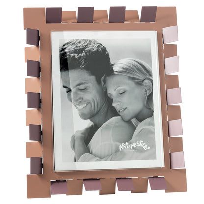 Arti & Mestieri portafoto Vertigo Maxi mocha mousse viola ametista in ferro lavorato artigianalmente