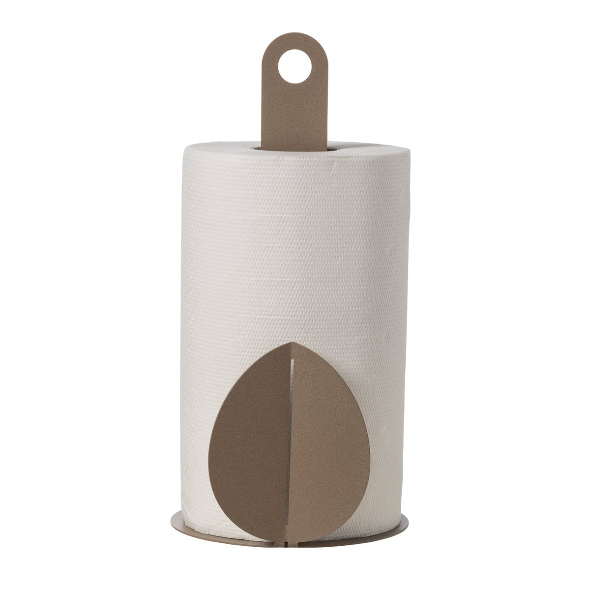 Arti & Mestieri Porta Rotoli Ficus beige in ferro lavorato artigianalmente con foglia di fico stilizzata