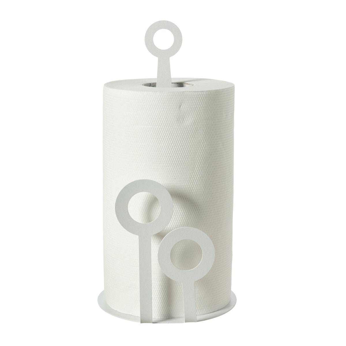 Arti & Mestieri porta rotoli Bollicine bianco marmo in ferro lavorato artigianalmente
