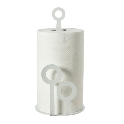 Arti & Mestieri porta rotoli Bollicine bianco marmo in ferro lavorato artigianalmente